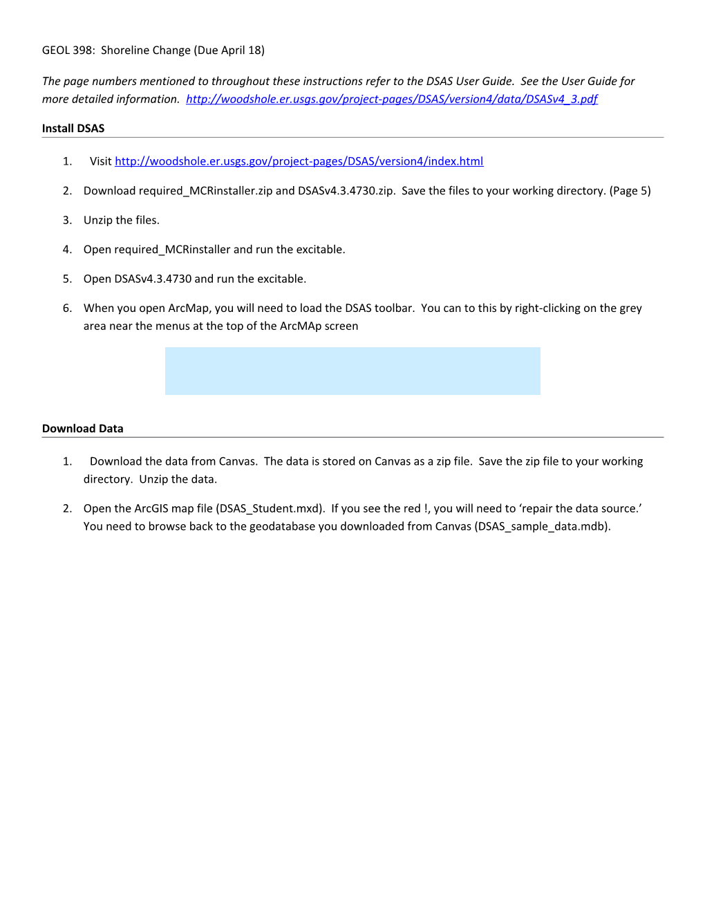 GEOL 398: Shoreline Change (Due April 18)