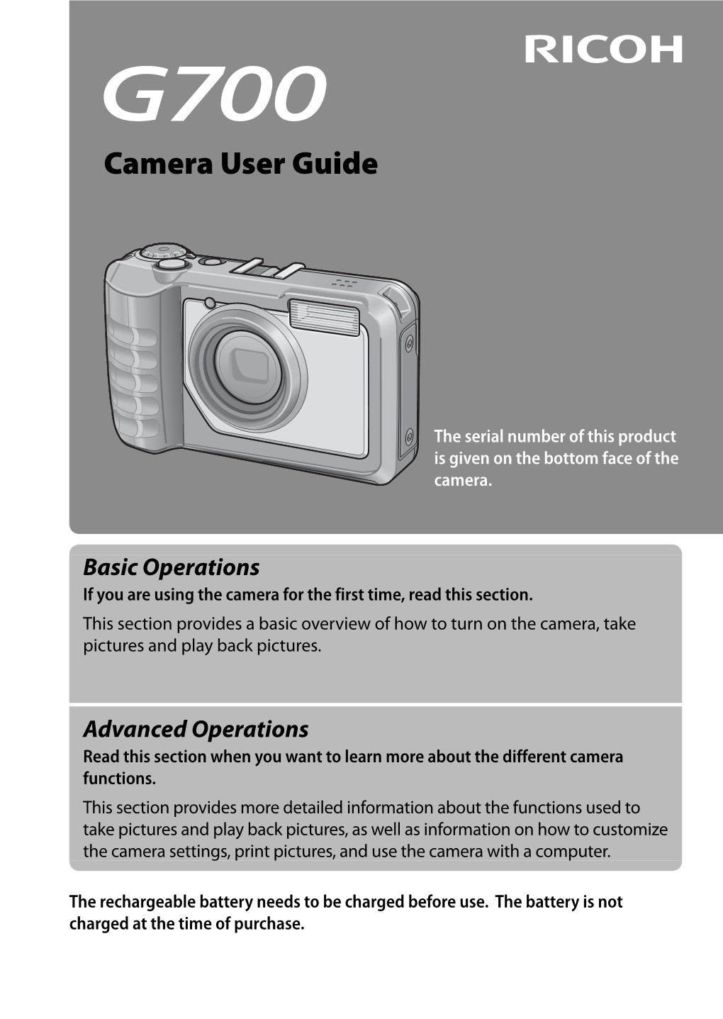 G700 Camera User Guide