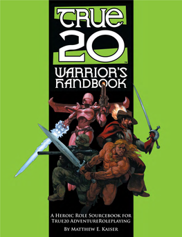 True20 Warrior's Handbook