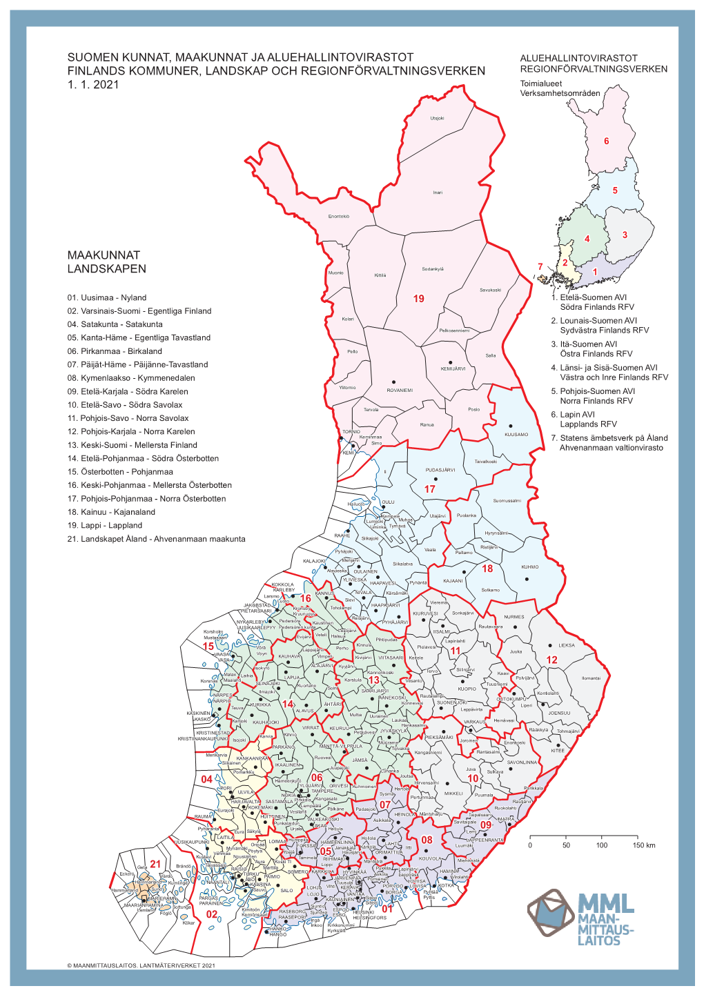 Suomen Kunnat, Maakunnat Ja Aluehallintovirastot Aluehallintovirastot ...