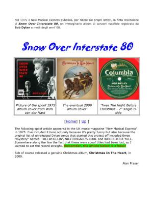 Snow Over Interstate 80, Un Immaginario Album Di Canzoni Natalizie Registrato Da Bob Dylan a Metà Degli Anni '60