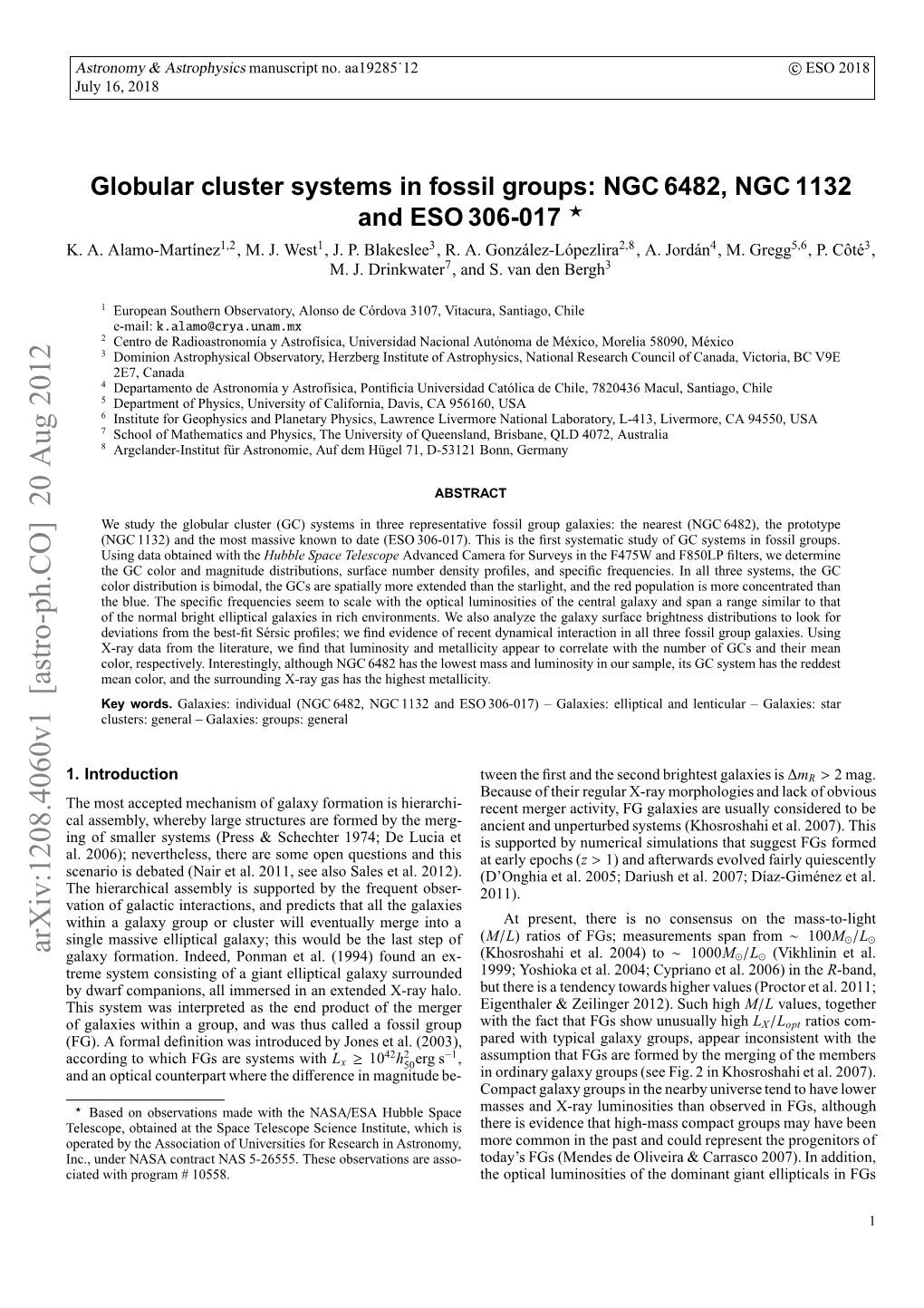 Globular Cluster Systems in Fossil Groups: NGC6482, NGC1132 and ESO306-017