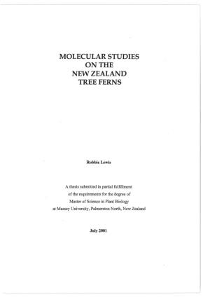 Molecular Studies on the New Zealand Tree Ferns