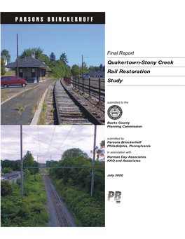 2000 Quakertown Stony Creek Rail Restoration Study