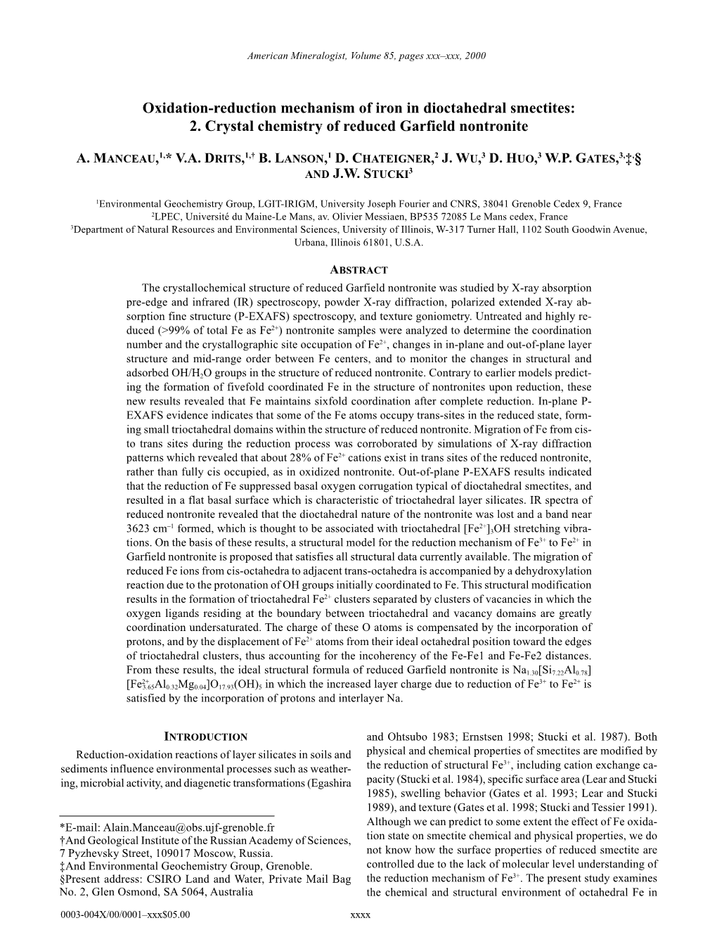 Oxidation-Reduction Mechanism of Iron in Dioctahedral Smectites: 2