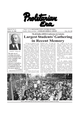 Largest Students' Gathering in Recent Memory