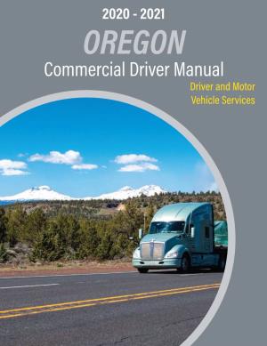 Commercial Driver Manual Driver and Motor Vehicle Services