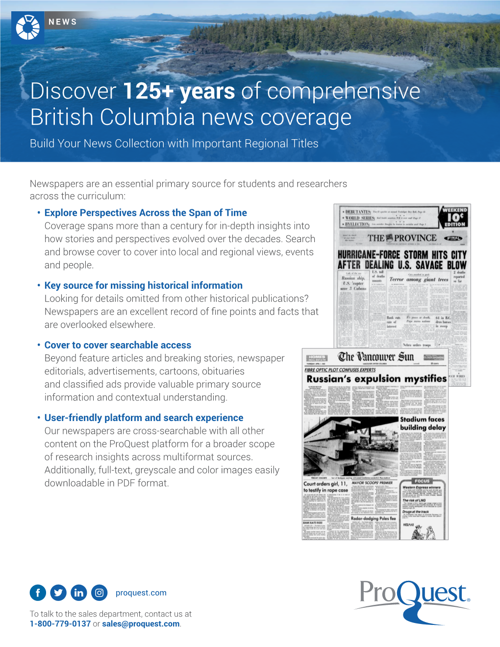 Discover 125+ Years of Comprehensive British Columbia News Coverage Build Your News Collection with Important Regional Titles