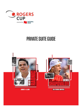 Private Suite Guide Table of Contents