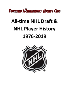 All-Time NHL Draft & NHL Player History 1976-2019