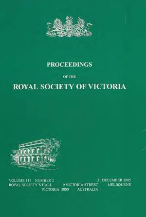 Proceedings of the Royal Society of Victoria. New Series