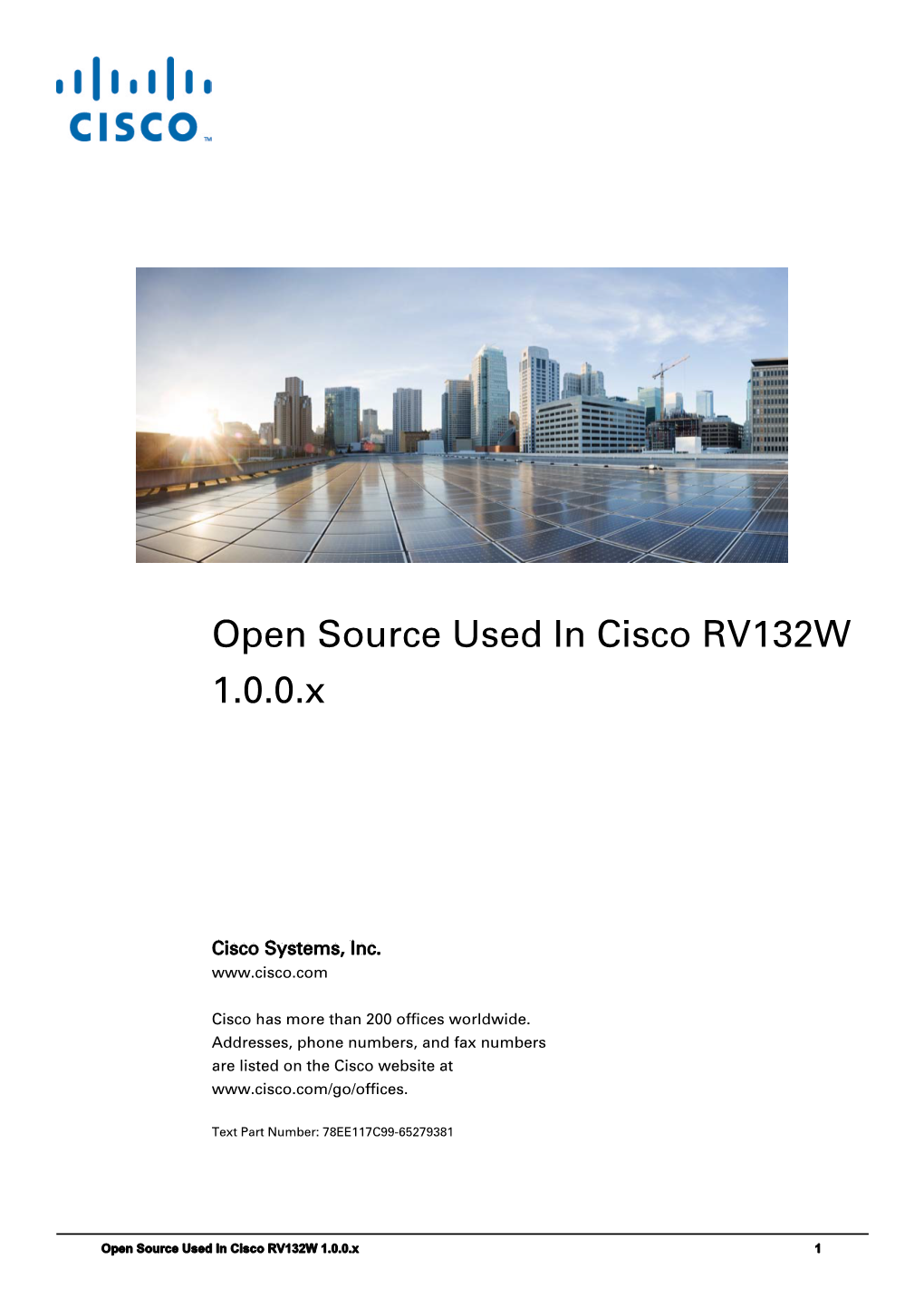 Open Source Used in Cisco RV132 1.0.0.X