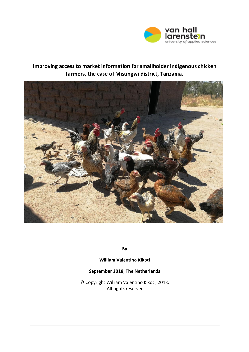 Improving Access to Market Information for Smallholder Indigenous Chicken Farmers, the Case of Misungwi District, Tanzania