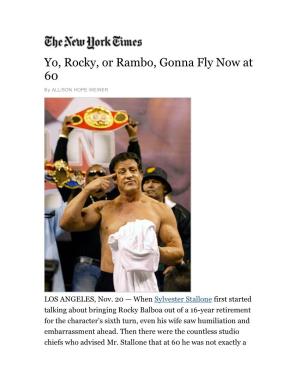 Rocky Balboa Movie in the New York Times