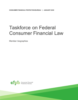 Taskforce on Federal Consumer Financial Law