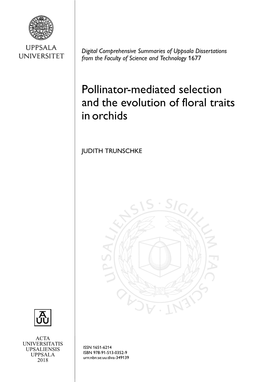 Pollinator-Mediated Selection and the Evolution of Floral Traits Inorchids