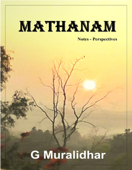 Mathanam’ (Churning) Takes Us Through Cleansing and Testing Processes