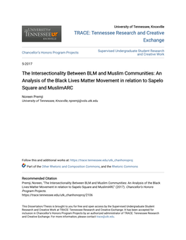 The Intersectionality Between BLM and Muslim Communities: an Analysis of the Black Lives Matter Movement in Relation to Sapelo Square and Muslimarc