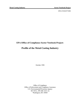 EPA Sector Notebook Project