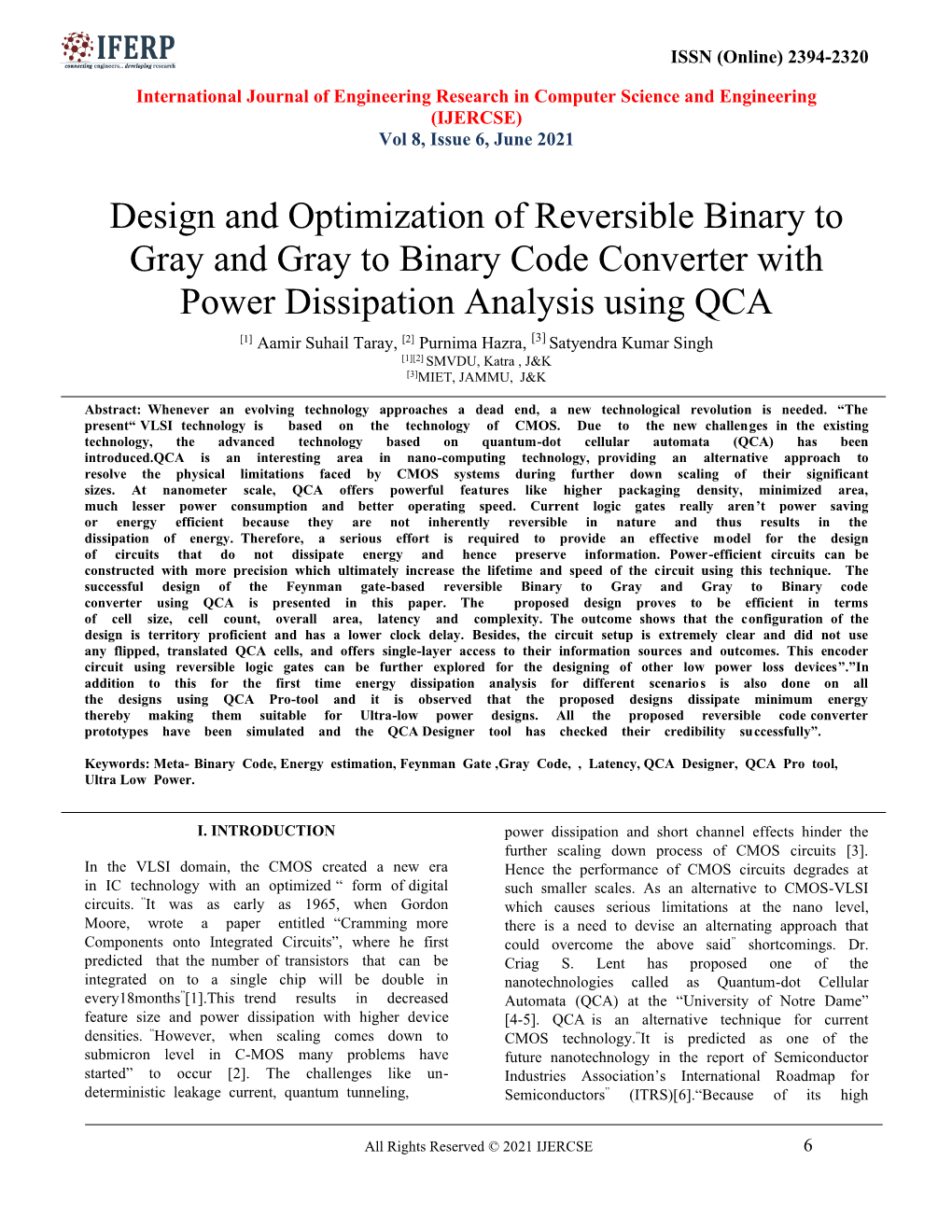 Design and Optimization of Reversible Binary to Gray And