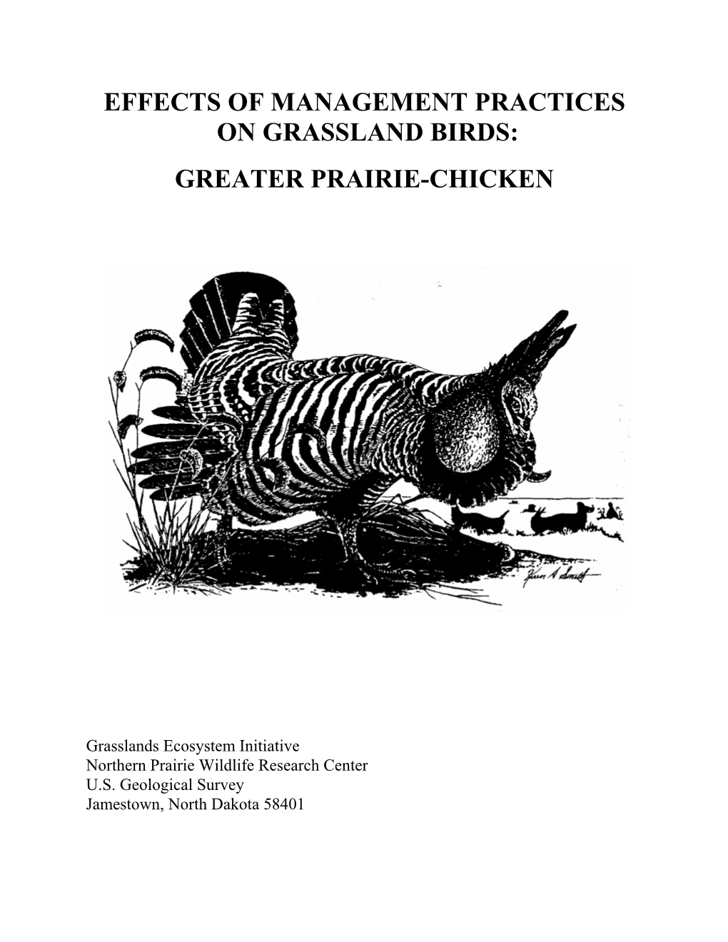 Effects of Management Practices on Grassland Birds: Greater Prairie-Chicken