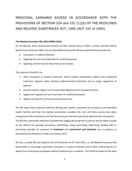 Medicinal Cannabis Access in Accordance with Provisions Of