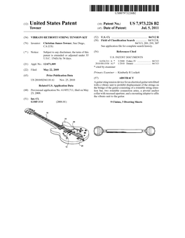 (12) United States Patent (10) Patent No.: US 7,973,226 B2 Towner (45) Date of Patent: Jul