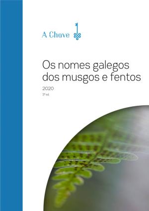 Os Nomes Galegos Dos Musgos E Fentos 2020 3ª Ed