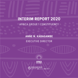Interim Report 2020 Africa Group 1 Constituency