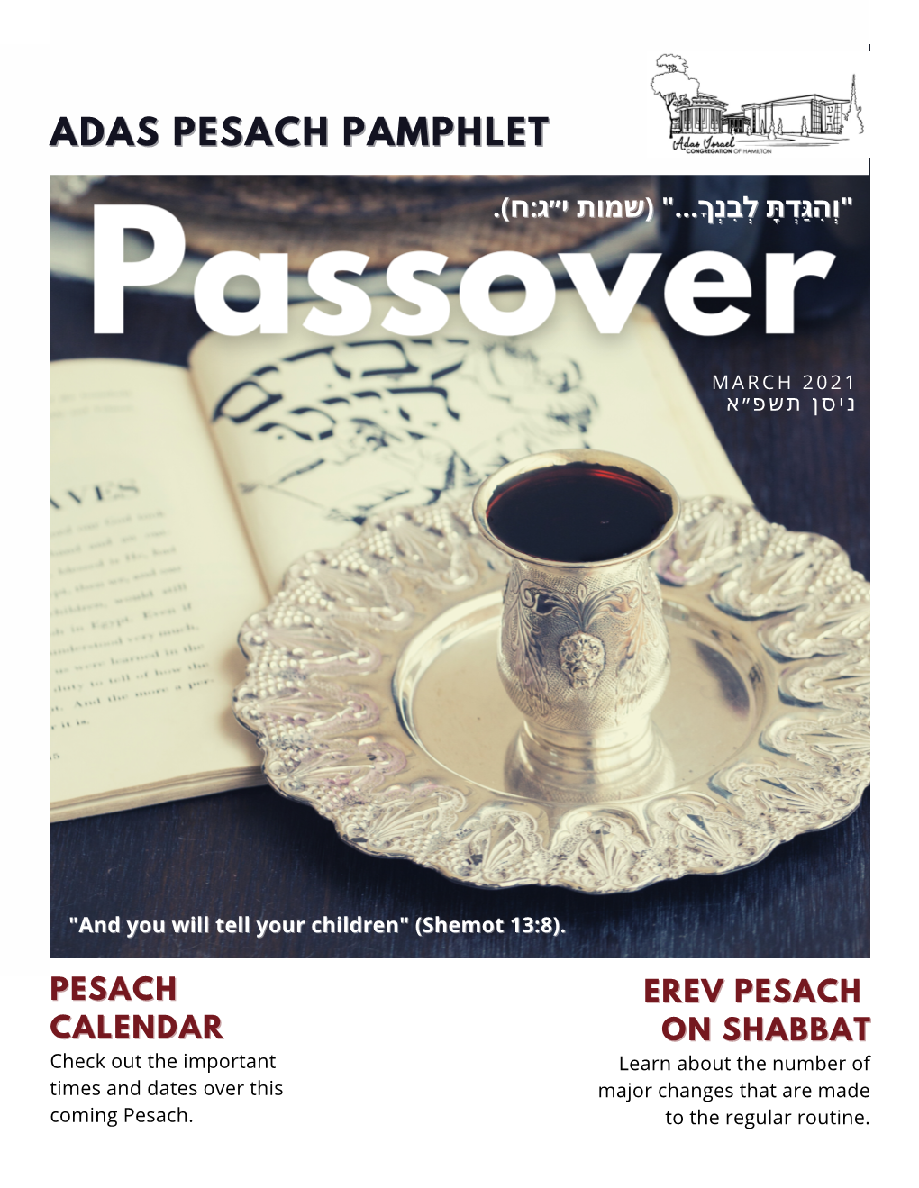 Adas Pesach Pamphlet