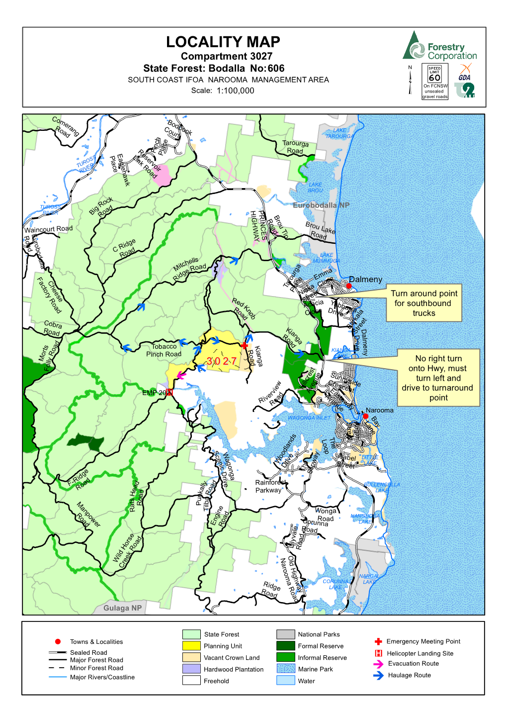 Bodalla State Forest Compartment 3027 Harvest Plan