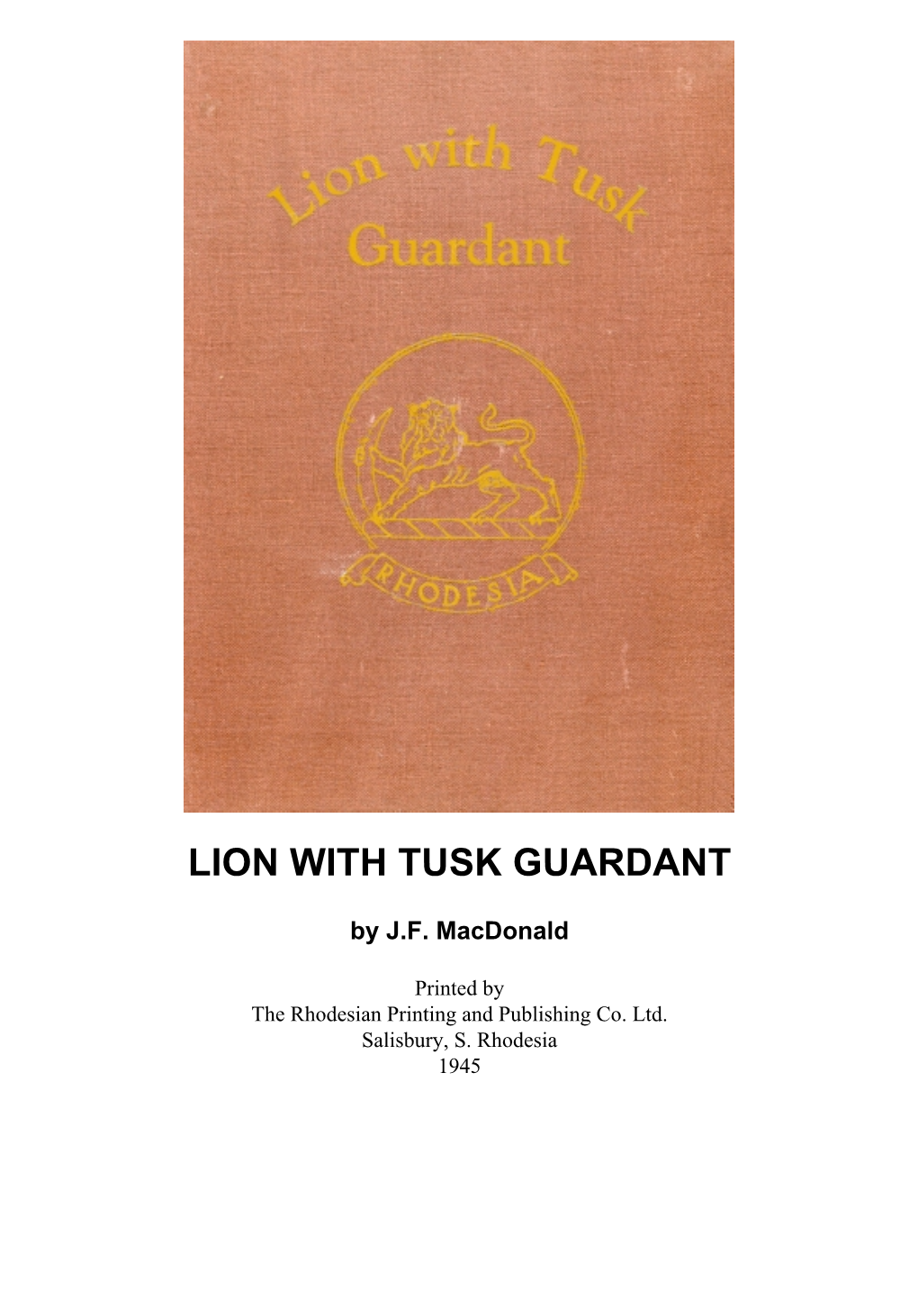 Lion with Tusk Guardant