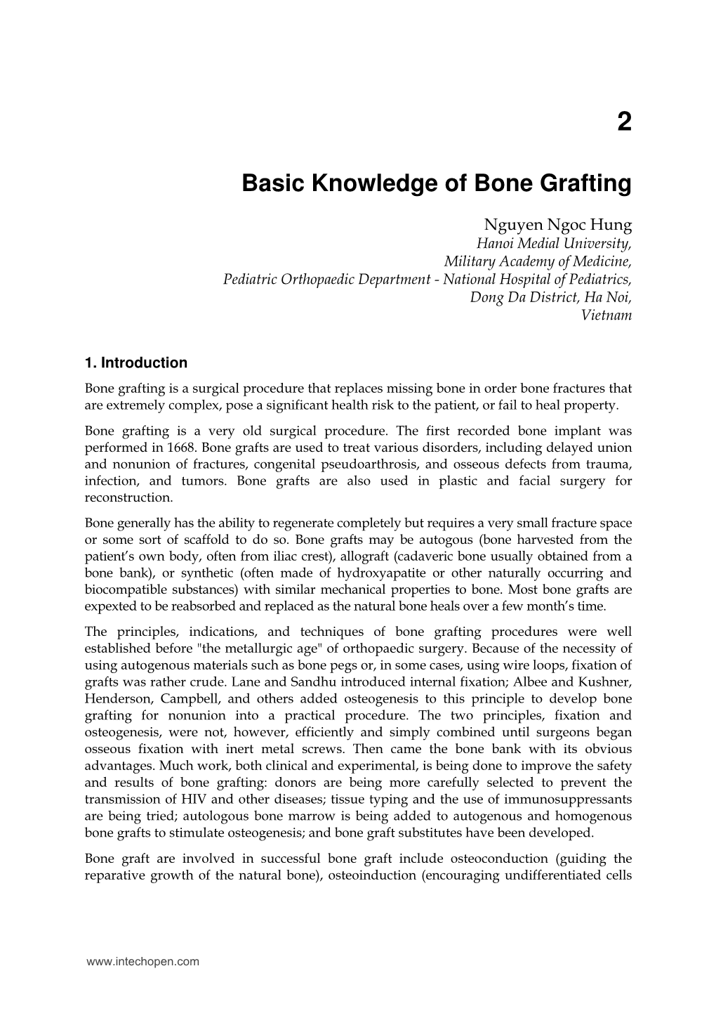 Basic Knowledge of Bone Grafting