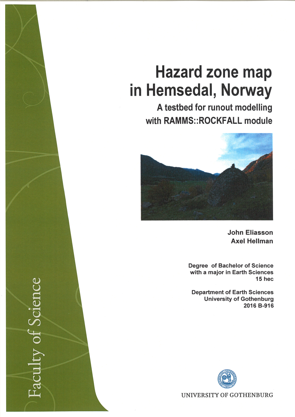 Hazard Zone Map in Hemsedal, Norway