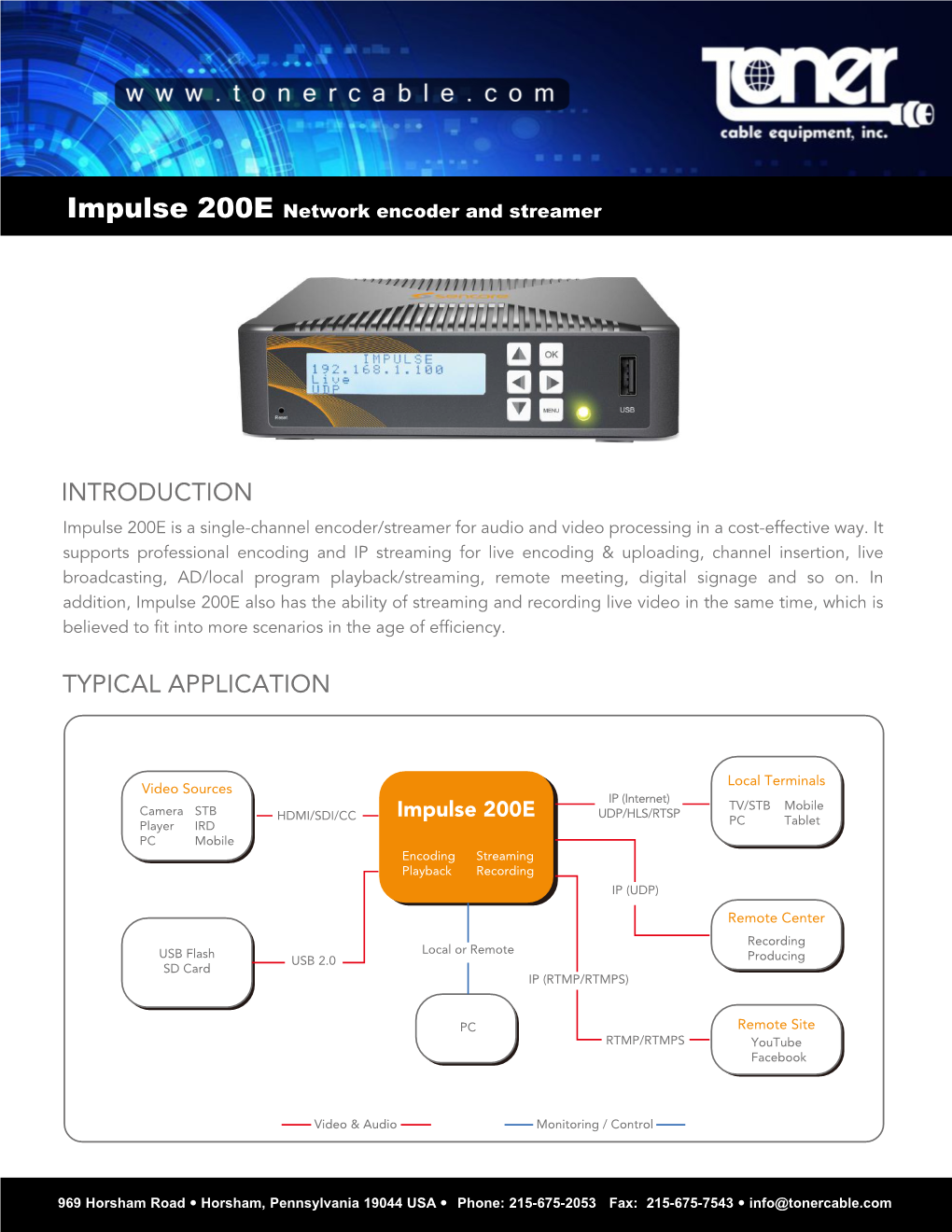 IMPULSE 200E Spec-Sheet