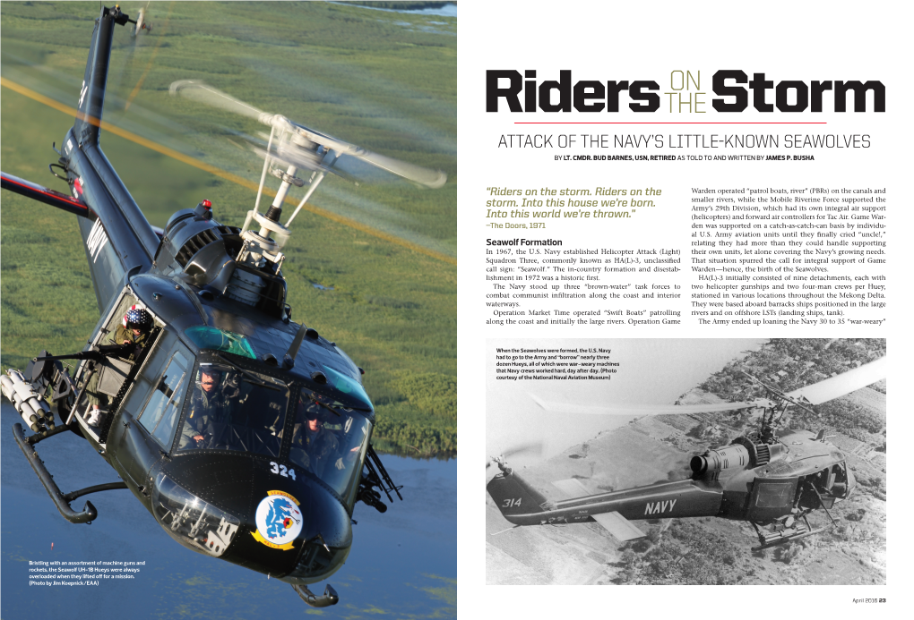 ON Riders the Storm ATTACK of the NAVY’S LITTLE-KNOWN SEAWOLVES by LT