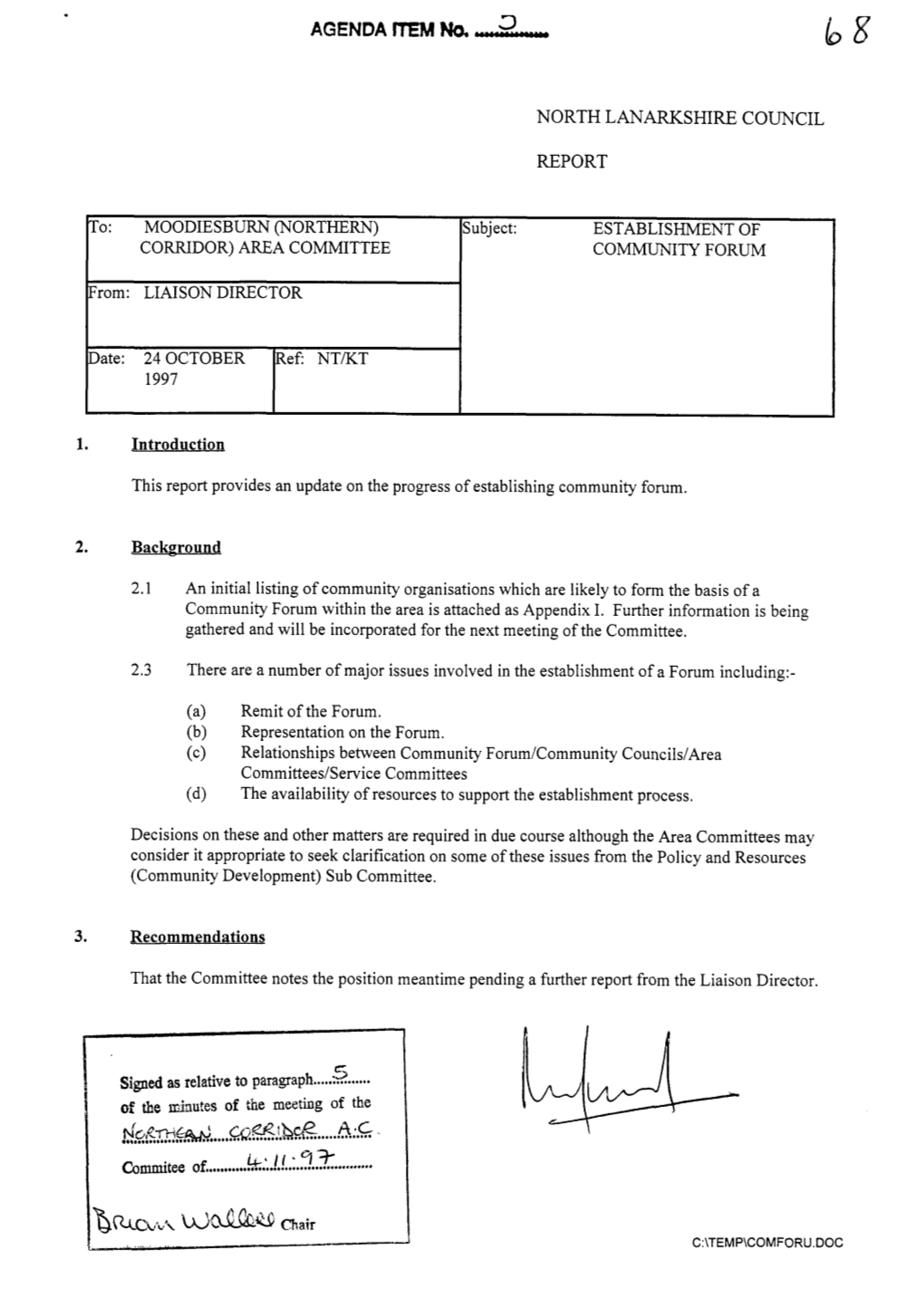 North Lanarkshire Council Report