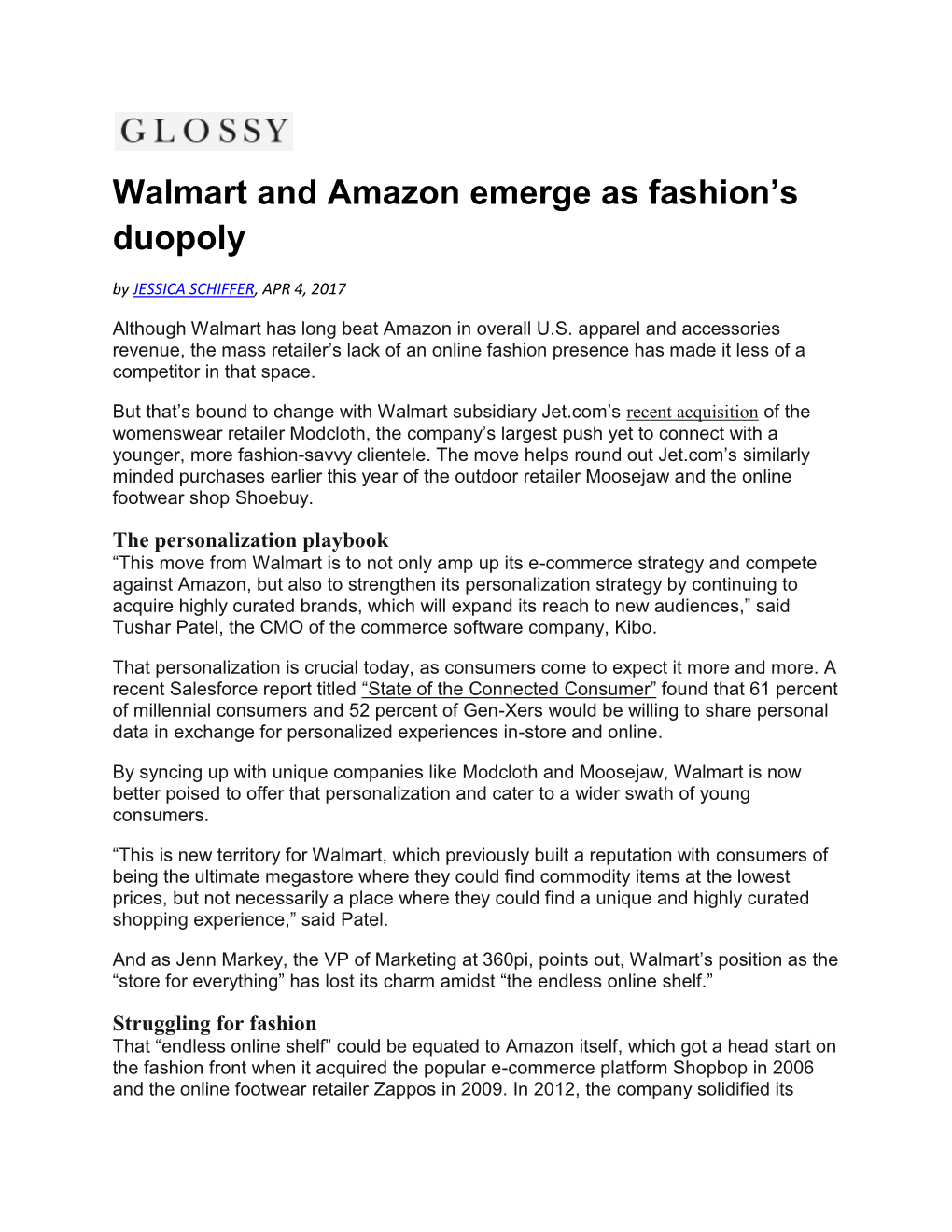 Walmart and Amazon Emerge As Fashion's Duopoly