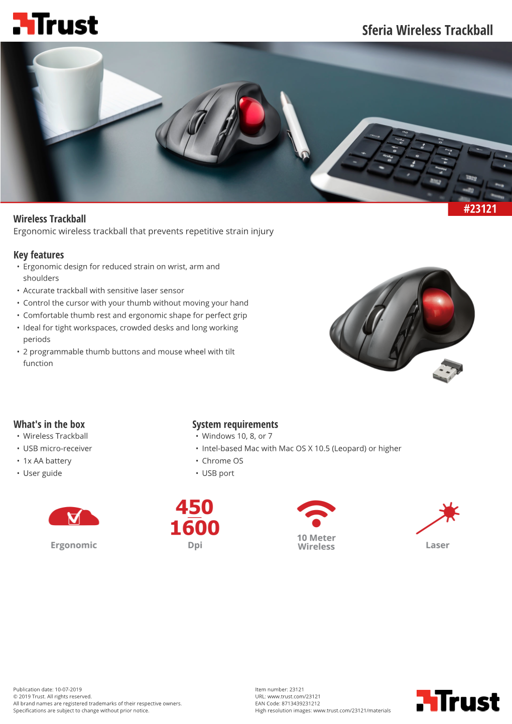 Sferia Wireless Trackball