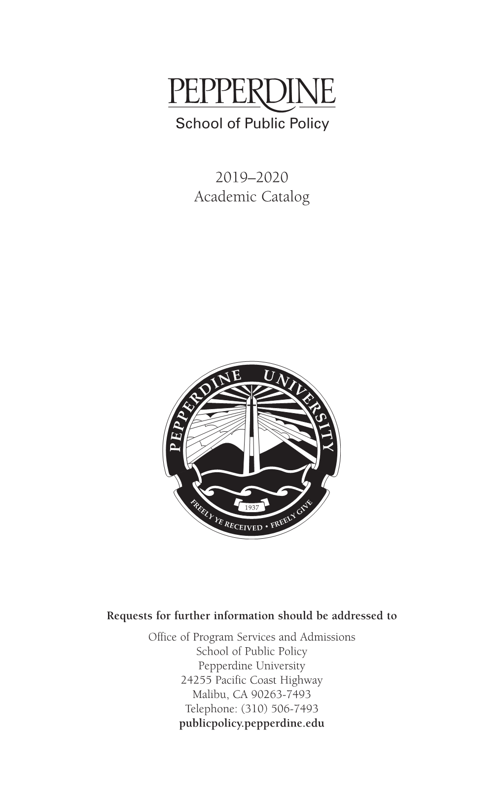 2019–2020 Academic Catalog