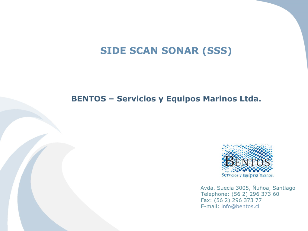 Side Scan Sonar (Sss)