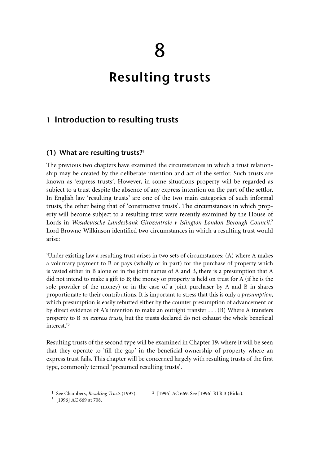 Resulting Trusts