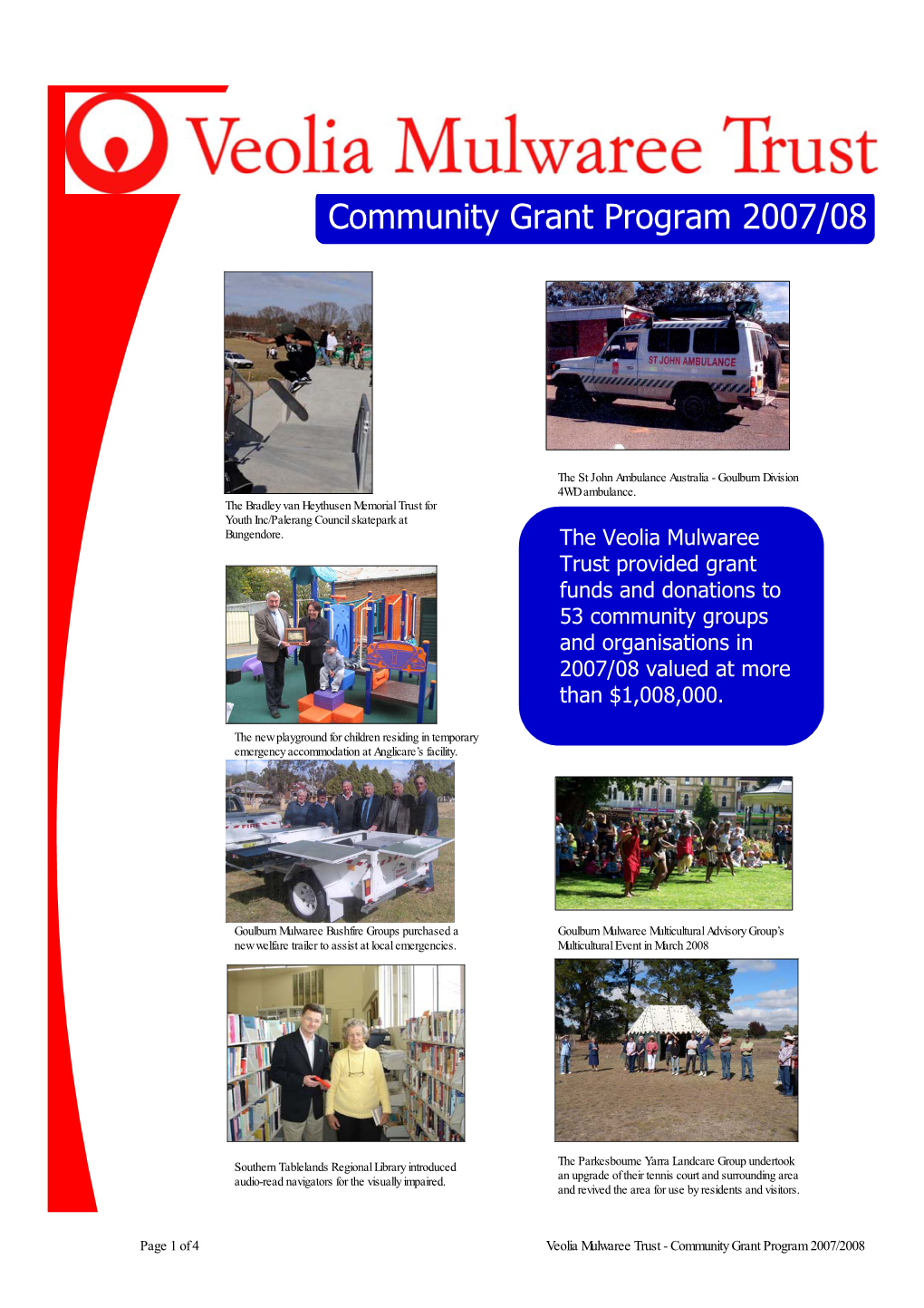 Community Grant Program 2007/08