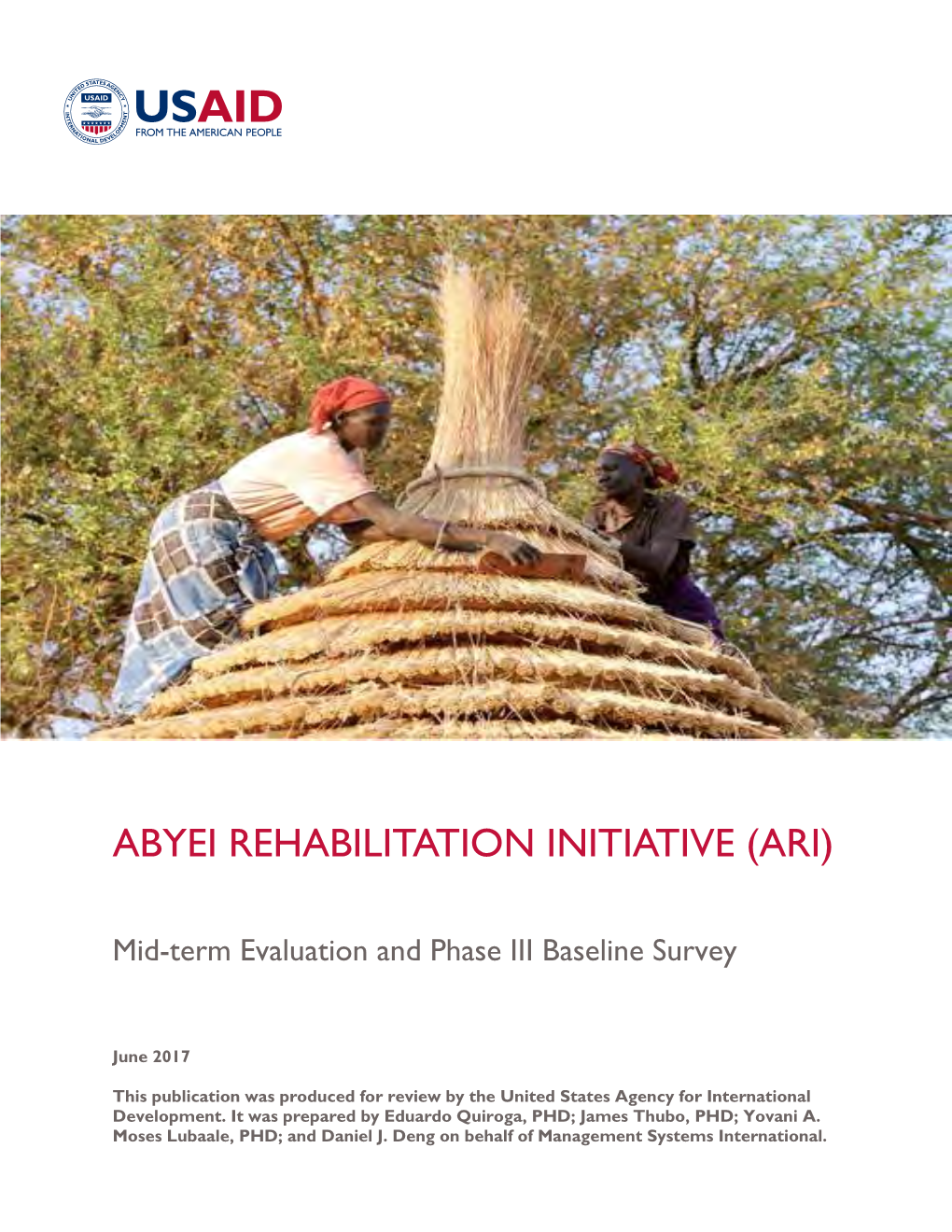 Abyei Rehabilitation Initiative (Ari)