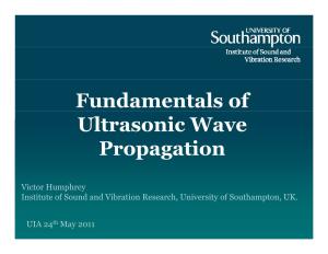 Fundamentals of Ultrasonic Wave P Ti Propagation