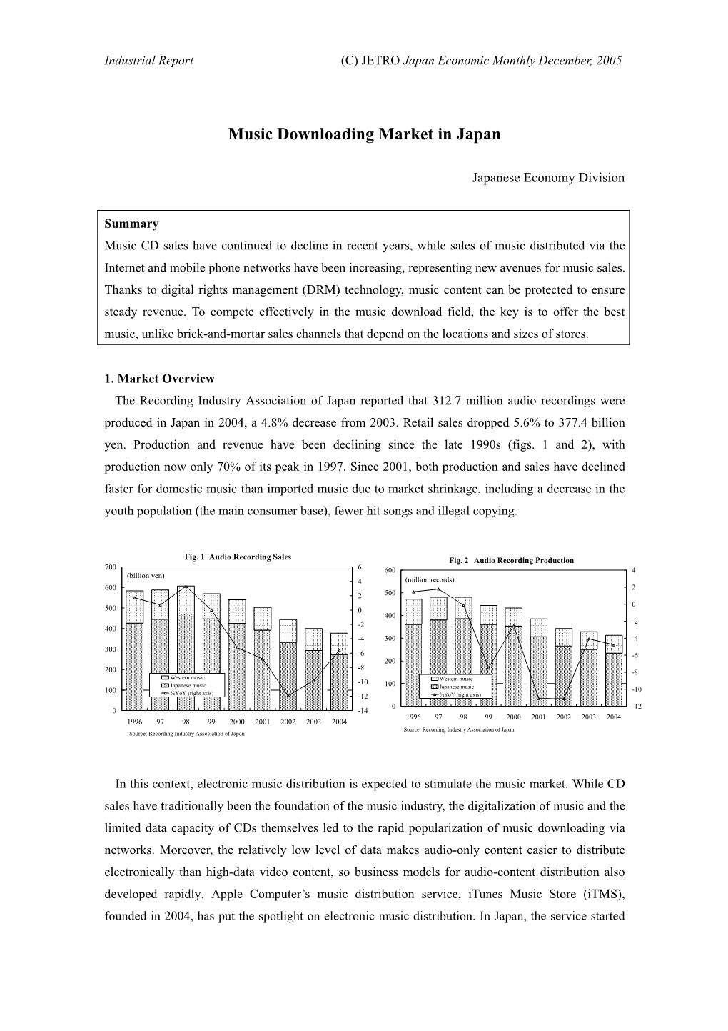 Music Downloading Market in Japan