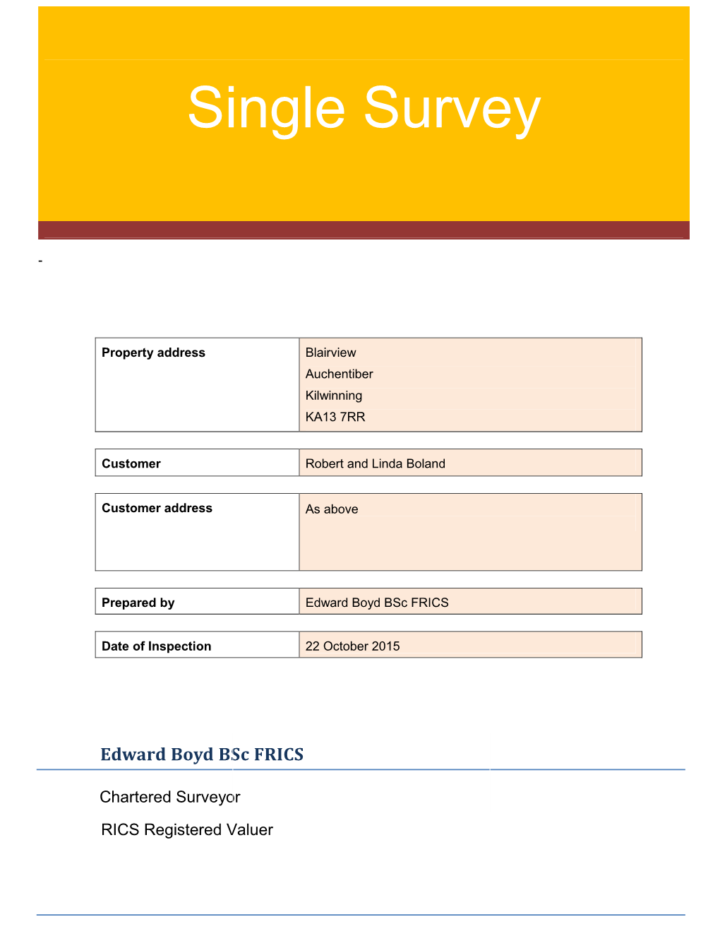 Single Survey