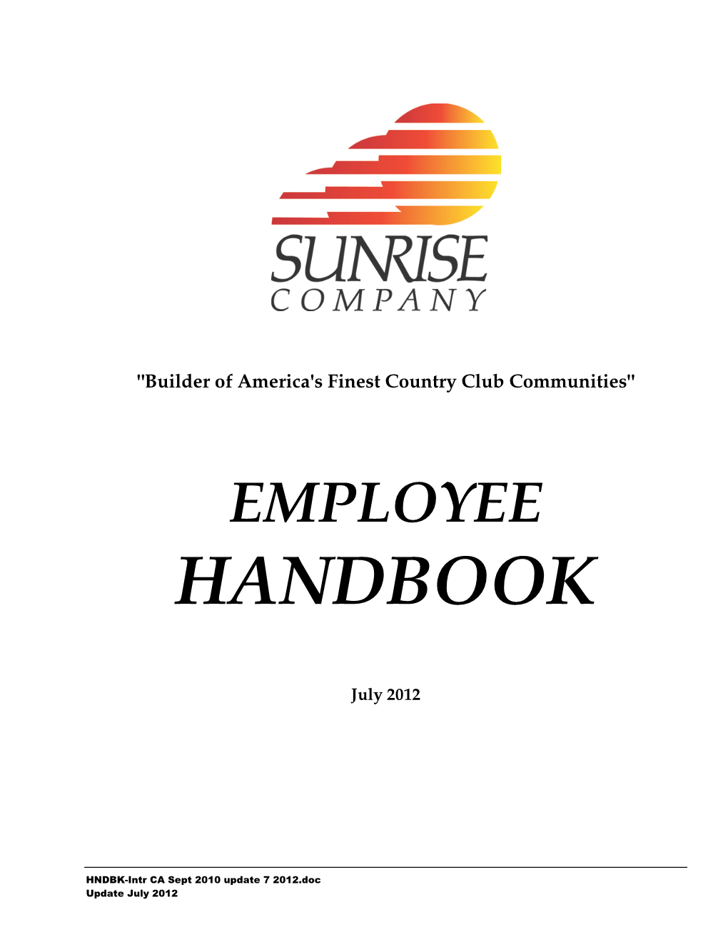 Employee Handbook