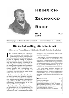 Zschokke- Brief