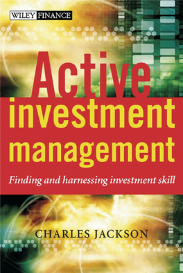 Active Investment Management Wiley Finance Series